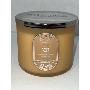 Bath & Body Works White Barn PARIS CAFE 3 wick candle 14.5 oz NEW in Box 2022
